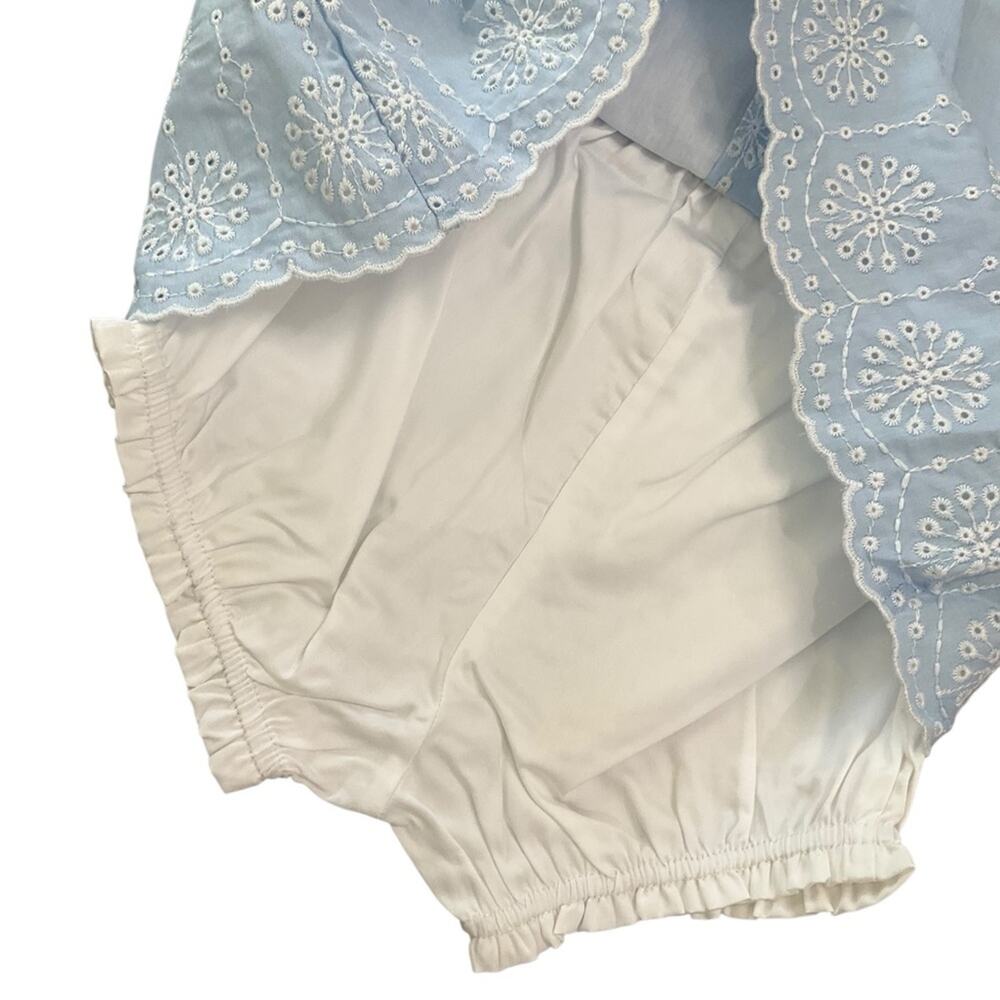 Little Me Girl’s Blue and White Eyelet Dress Outfit Set Size 24 Month’s NWT - Picture 5 of 11